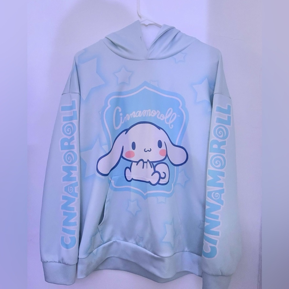 Cinnamoroll Blue Soft Hoodie / Large